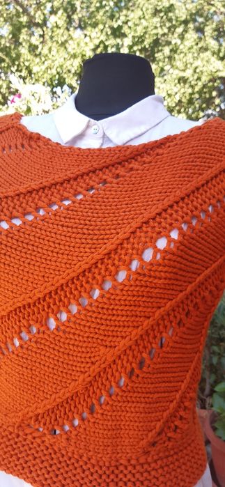 Ръчно изплетен пуловер xs   размер