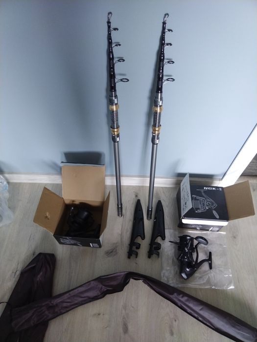 Риболовен комплект за шаран 2 бр телекарп  +  макари