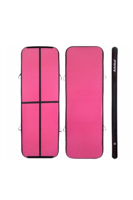 Saltea gimnastica, Artnico Airtrack, 500x100x10cm, roz/negru