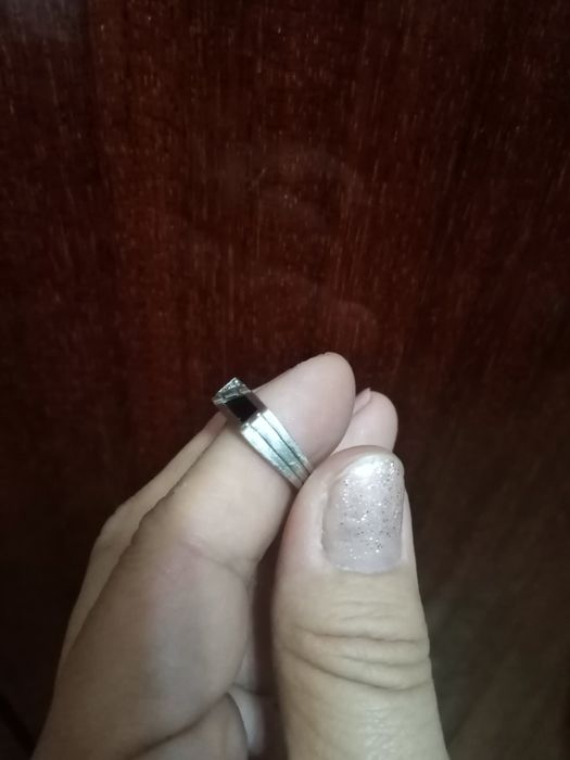 Мужское серебрянное кольцо с цирконом размер 21