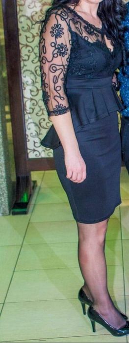 Rochie eleganta dantela neagra