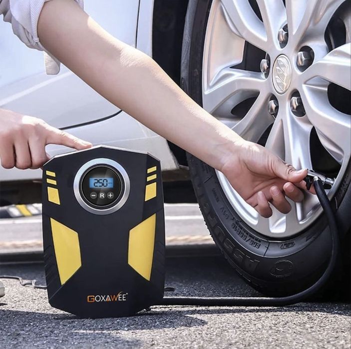 Compresor auto digital 3 in 1 lumina LED DC 12V 120W, 35L/min, Cablu de alimentare 3m, Oprire automata