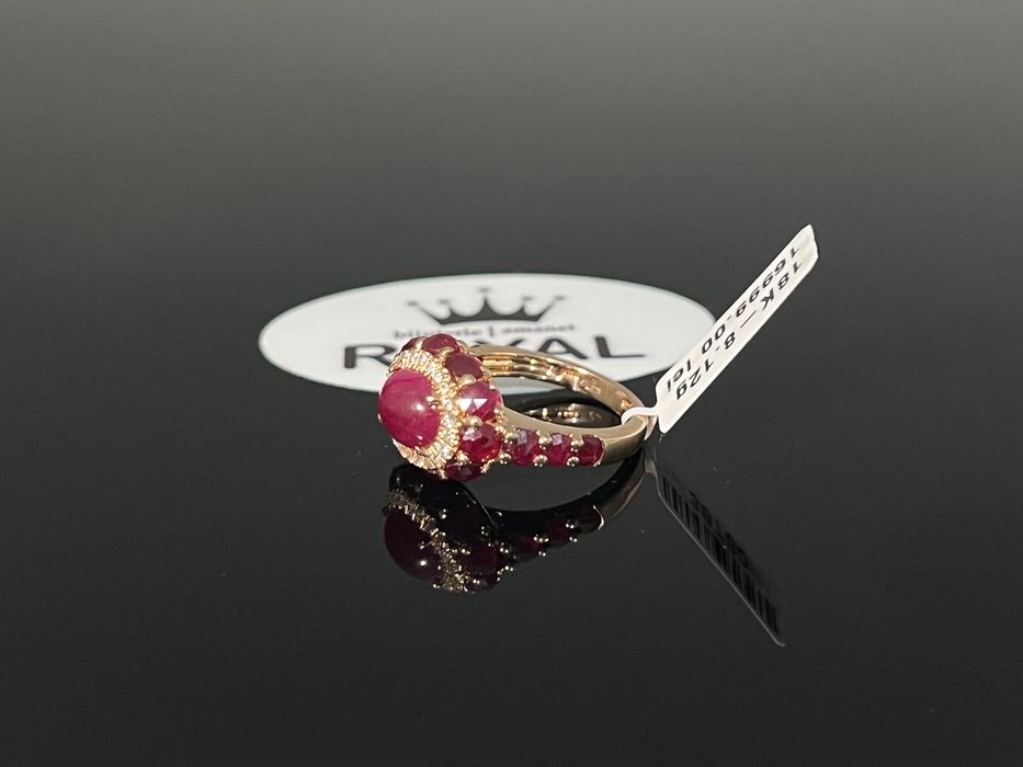 Bijuteria Royal CB : Inel dama diamant si rubin aur 18K 750 8,12 gr