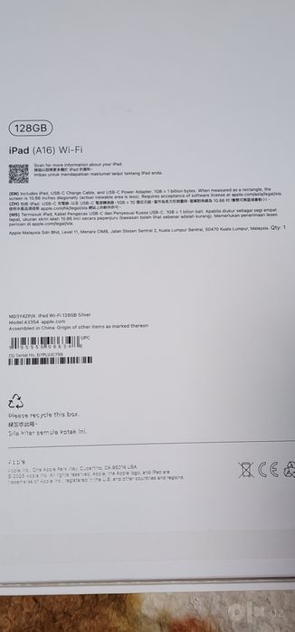 IPad A16 128g sotiladi 400$