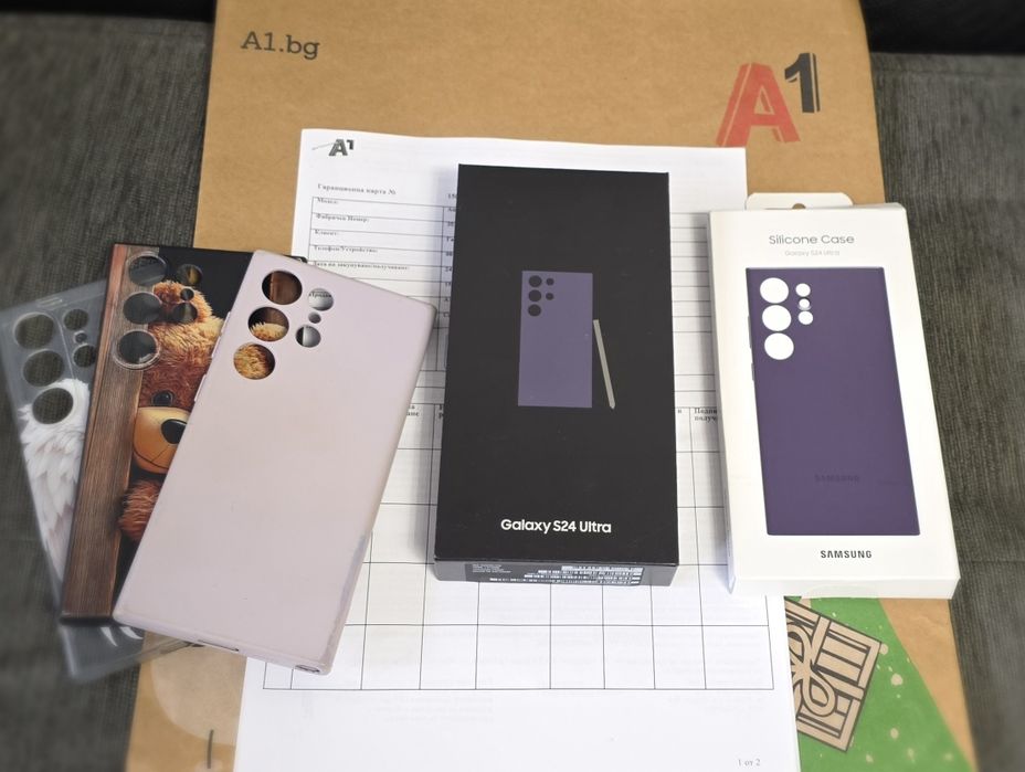 КАТО НОВ 512GB Samsung S24 Ultra Гаранция Vivacom 2026 Violet / Лилав