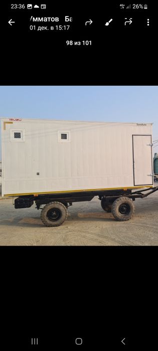 Кўчма вагон исузу борт га ўрнатилган