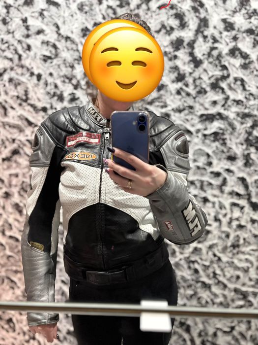 Дамско кожено яке за мотор FLM