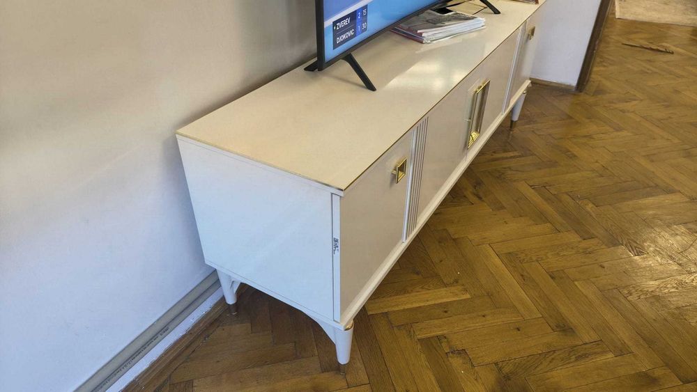Comoda TV alb ivory Veyron Gold
