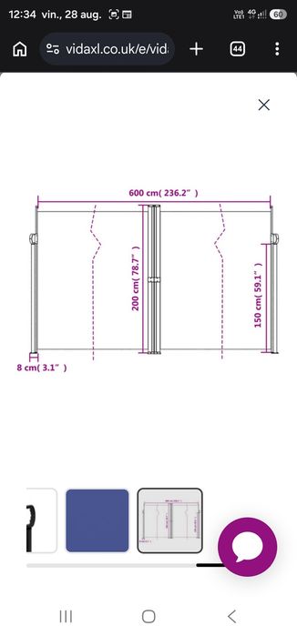 Copertină laterală retractabilă

Copertină albastră 200x6,0 cm