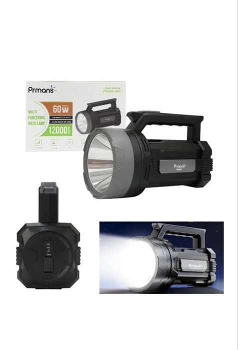 Lanternă Profesională LED Bibica Edition – Fascicul 3000m+, Afișaj Digital, 3 Moduri de Lumină, Acumulator Reîncărcabil Fast-Charge, 22x14x12cm