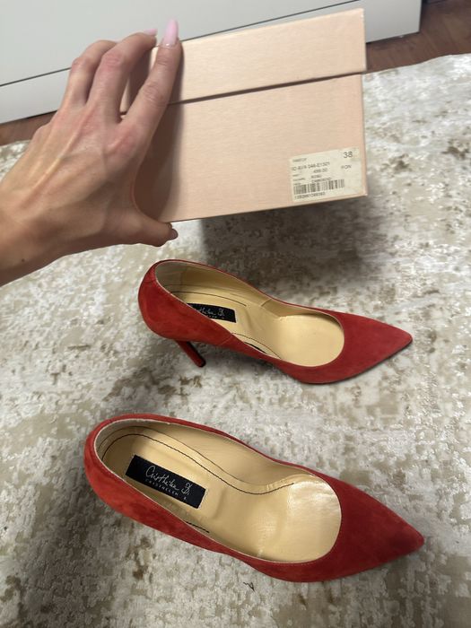 Pantofi stiletto musette 38 rosii, noi