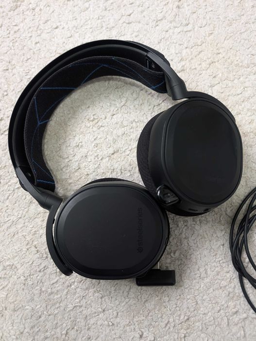 Căști wireless gaming SteelSeries Arctis 7P Black (PS5 / PC / Switch) – pernuțe noi