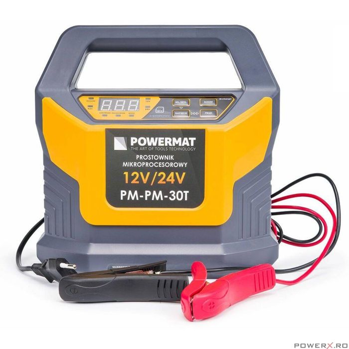 Redresor auto cu microprocesor, 6V-12V 30T, Powermat