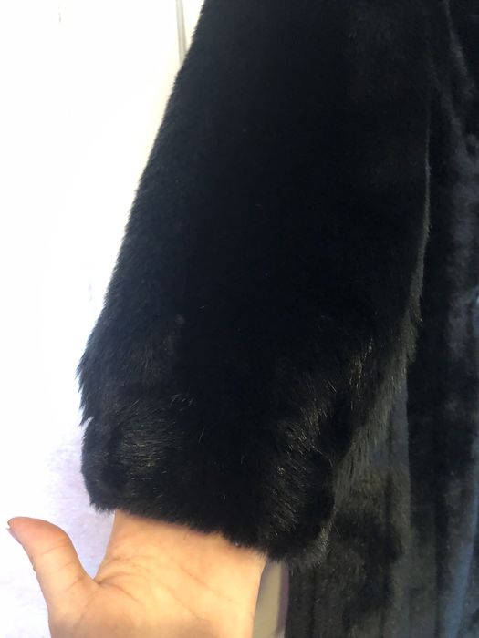 Palton lung din blana naturala