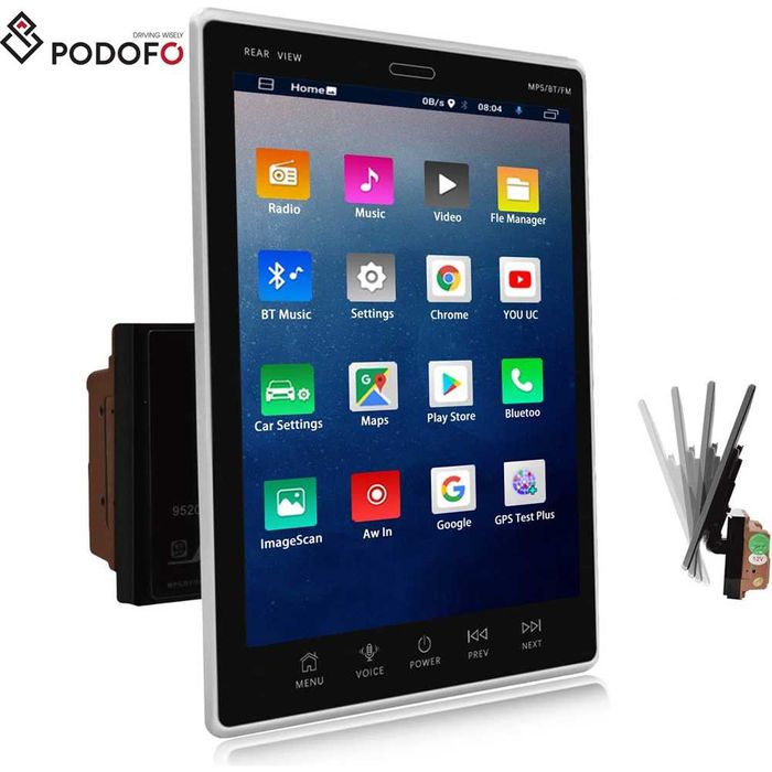 Мултимедия за кола Tesla плеър, двоен дин автомобил, Android навигация