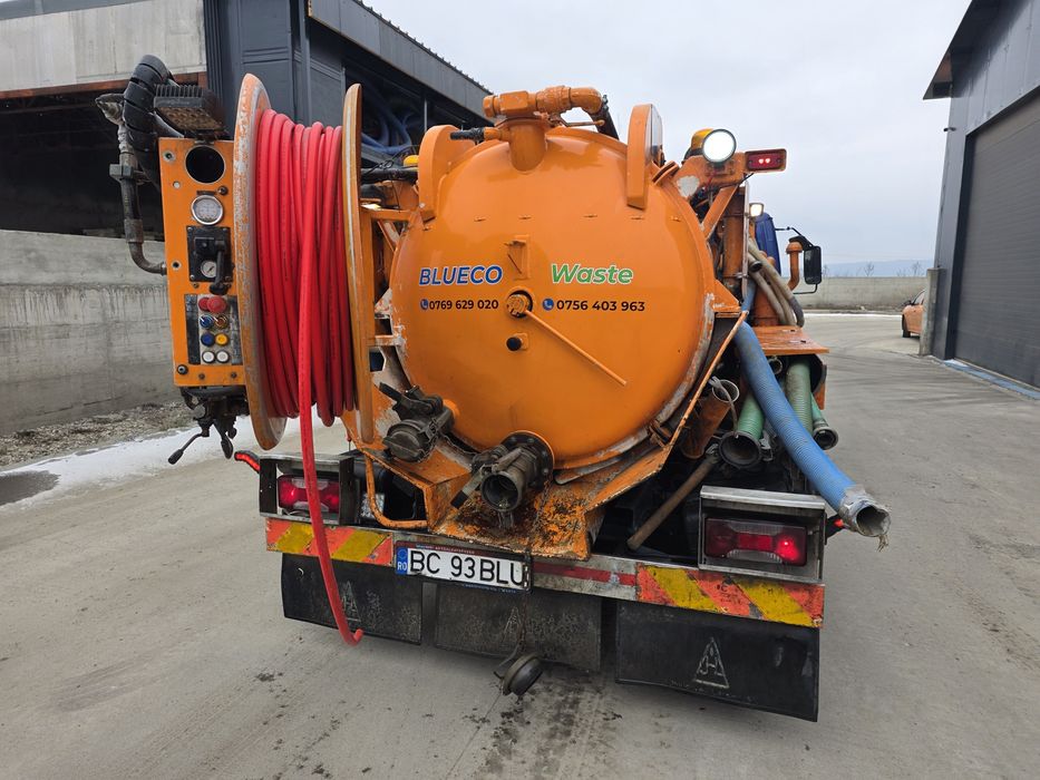 Isuzu NQR hidrocuratitor combinat-vidanja-vitanja-desfundator