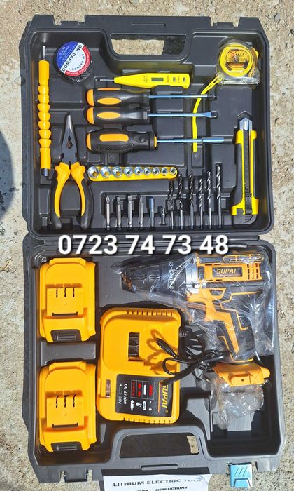 Bormasina acumulatori cu trusa accesorii autofiletanta NOUA SIGILATA