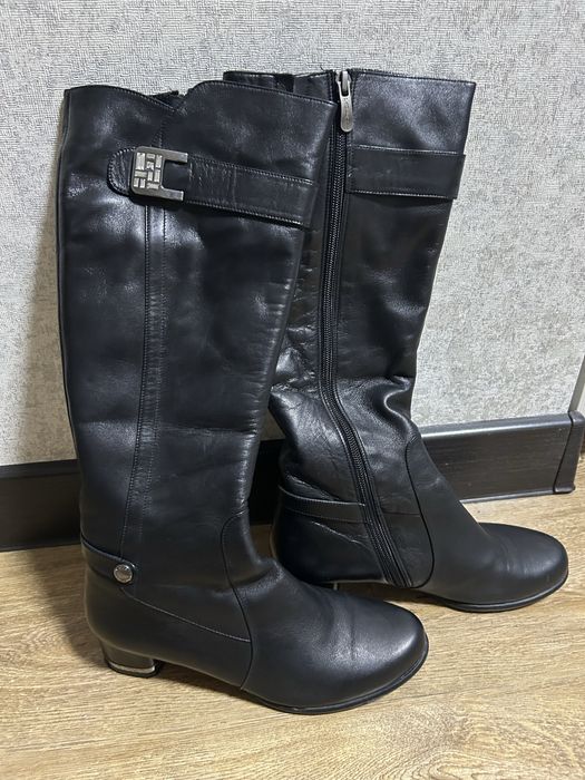 Кожанные сапоги евромех