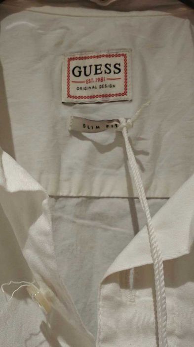Белая мужская  рубашкa Guess XXL