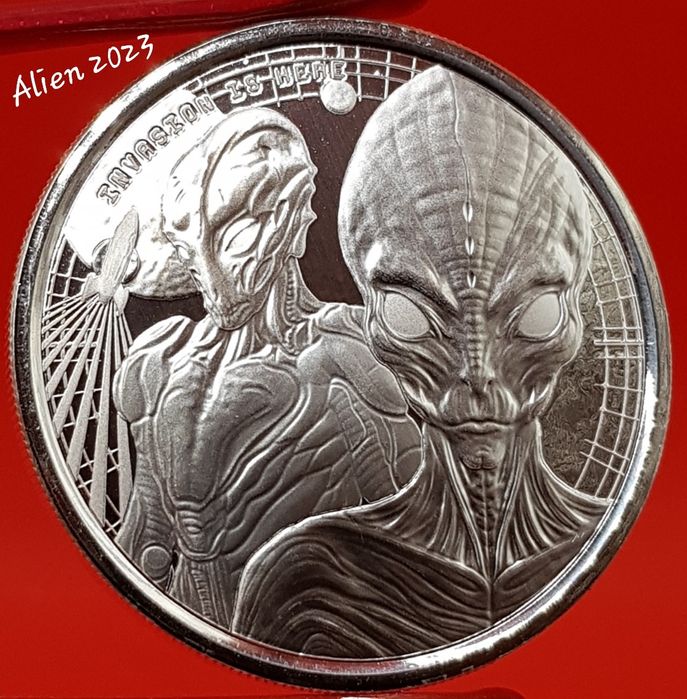 Star Wars Alien Bitcoin monede argint lingou 999