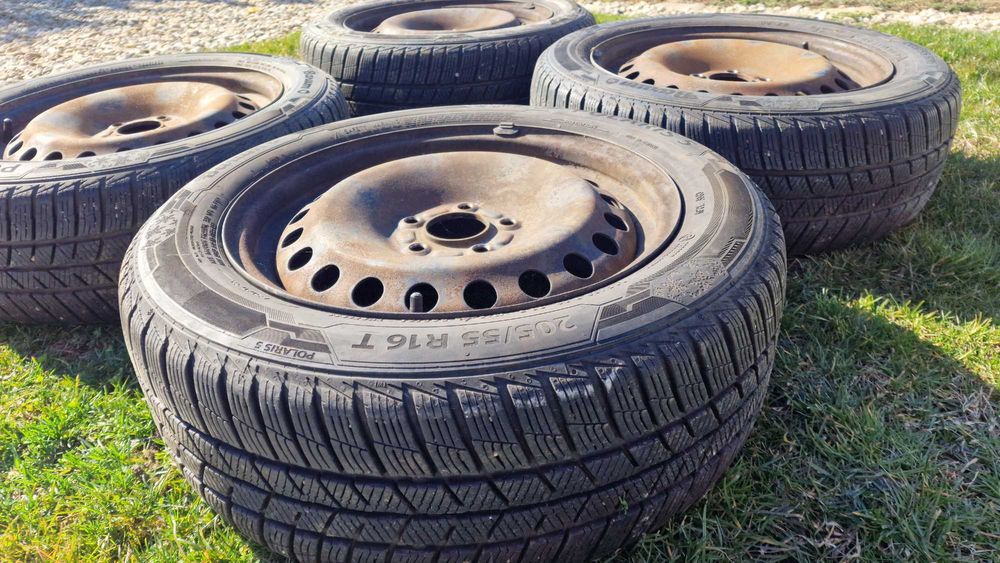 Jante tabla + Cauciucuri Iarna 205/55 R16 Polaris 5