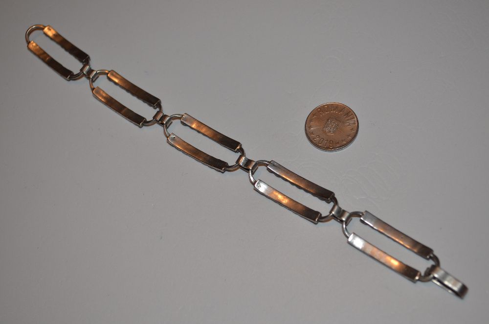 BRATARA ARGINT 925 - Unisex - Vintage - Facuta manual - 21cm lungime !