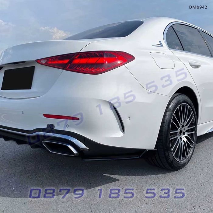 Сплитер добавки за задна броня Mercedes C W206 AMG Line 2022+, черен гланц -DMb942 tuning spliter spoileri zadna bronq тунинг спойлери мерцедес ц клас