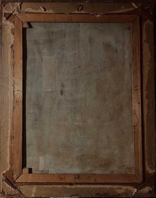 "SASOAICA LA OGLINDA" Tablou F VECHI ulei/pz MARE: 80x60cm+Rama semnat