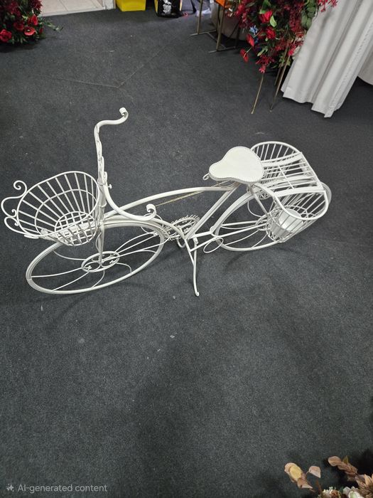 Bicicleta metalica alb