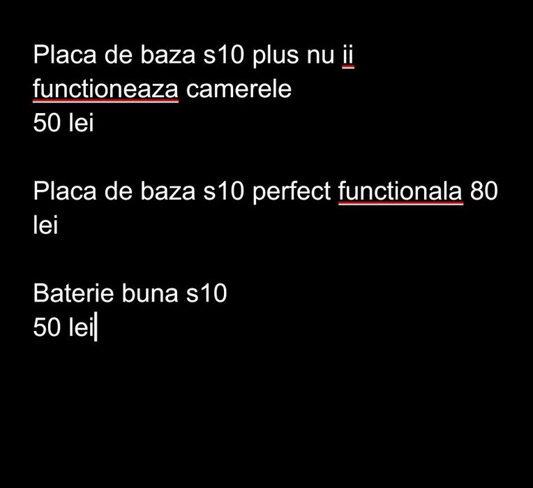 Piese Samsung s10 baterie s10