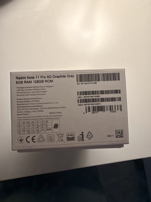 Redmi Note 11 Pro 5G - stare foarte bună