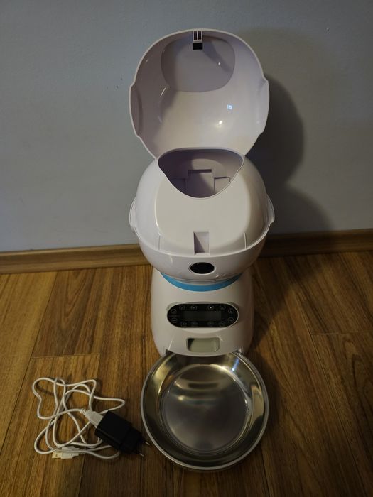 Hranitor Automat pentru Caini si Pisici, WowStep®, Sunet Hranire, Capa