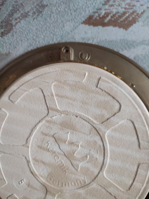 Вносна немска винтидж чиния порцелан бронз стена винтидж лопатка  ссср