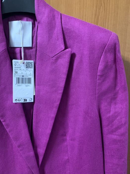 100% Ленен костюм MANGO