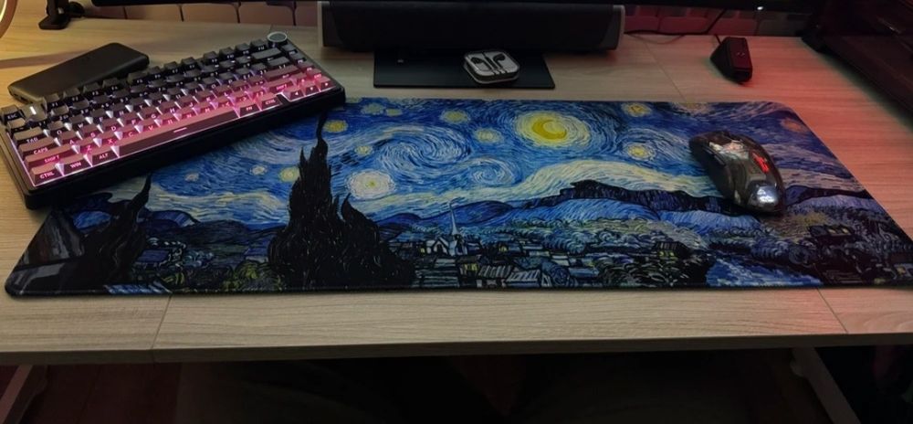 Коврик для мыши в стиле ван Гога (звездная ночь)