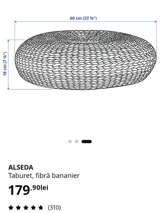 2 tabureti ikea alseda