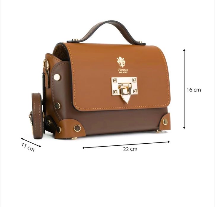 Ежедневна чанта от естествена кожа - кафява