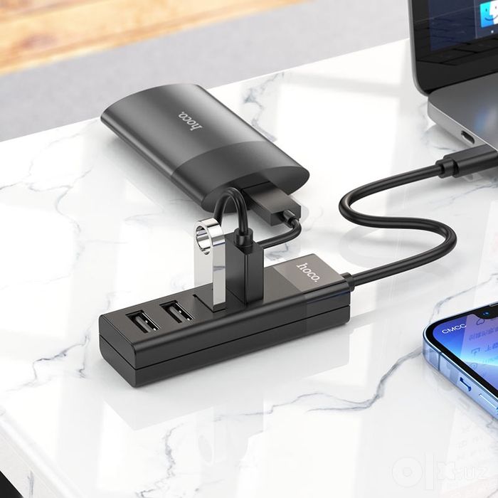 Type-C hab Hoco HB25  Type-C на USB3.0+USB2.0*3