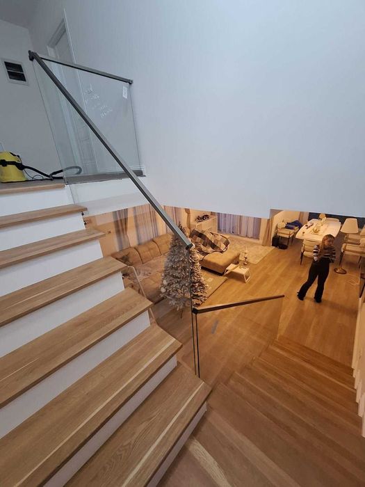 balustrada din inox cu sticla