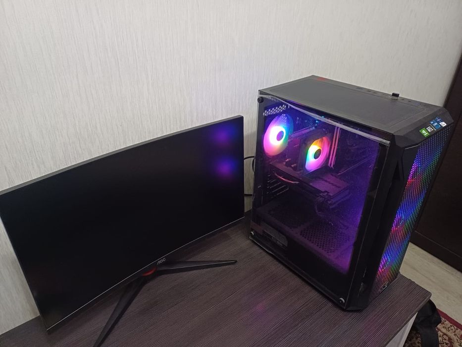 Игровой ПК + 165Гц монитор AOC | GTX 1660 Super, i5-10400F, SSD 512ГБ