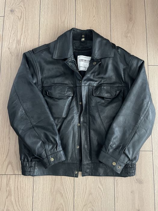 Geaca de piele pentru barbati Police marimea L