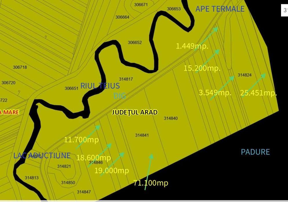 16,75 ha teren langa Padurea Adea, jud. Arad