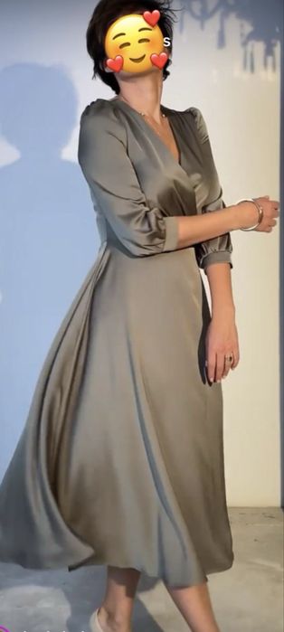 Платье на запах, миди