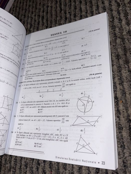 caiet de lucru MATEMATICA