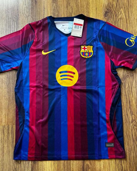 Домакински екип Барселона 26/27 с надпис за истински фенове, Barcelona Home Jersey 26/27