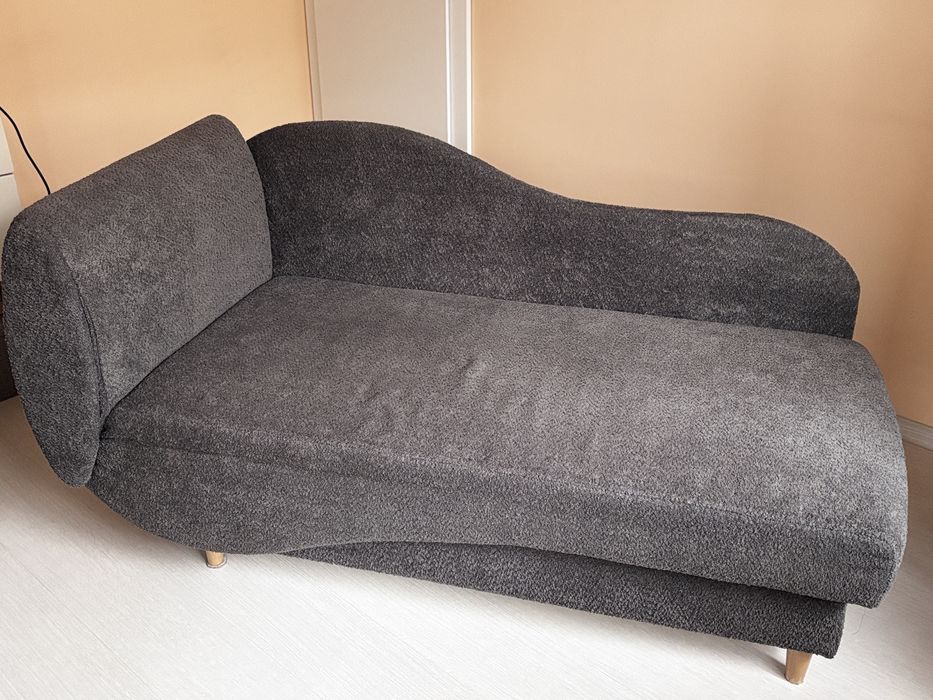 Канапе с ракла , сив , ляв