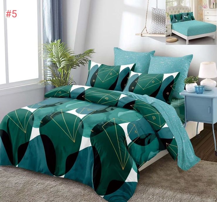 Спално бельо с ластик от 6 части за матрак от 160 до 180/200