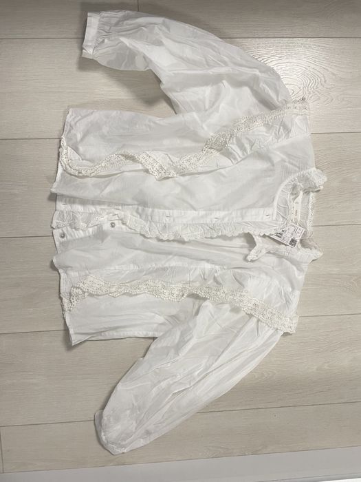 Camasa Mango S dantela bumbac livrare gratuita