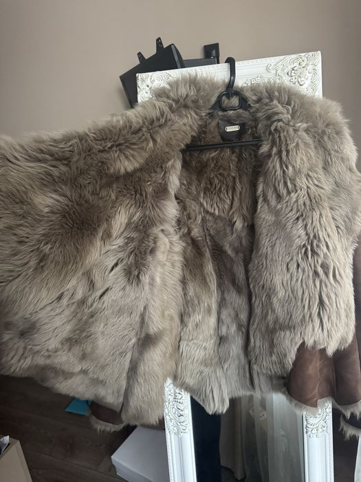 Палто от агнешка кожа с косъм Enigma leather