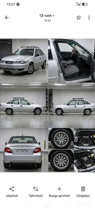Nexia 2 (1.6 DOHC) sotiladi, suyagi butun, shahar moshina ideal